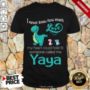 Awesome I Never Knew How Much Love Yaya Saurus Shirt
