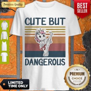 Top Unicorn Cute But Dangerous Taekwondo Vintage Shirt
