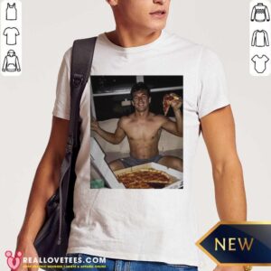 Good Tyler Cameron Pizza Love Light Blue Shirt