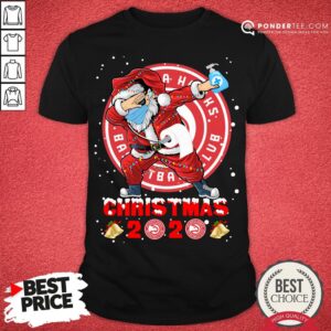 Nice Atlanta Hawks Funny Santa Claus Dabbing Christmas 2020 Shirt