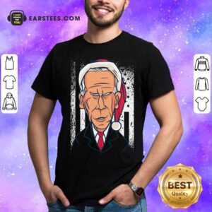 Perfect Joe Biden Christmas Wear Santa Hat American Flag Shirt