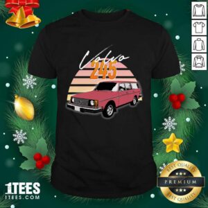Happy Volvo 240 245 Retro Wagon Design Shirt