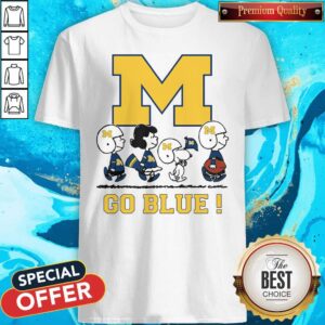 Peanuts Michigan Wolverines Go Blue Shirt