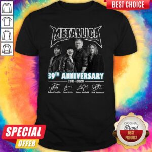 Premium Metallica 39th Anniversary 1981 2020 Signatures Shirt
