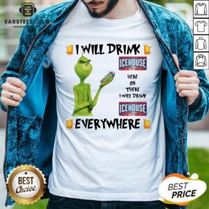Official The Grinch I Will Drink Icehouse Here And There Everywhere Christmas Sweat Shirt
