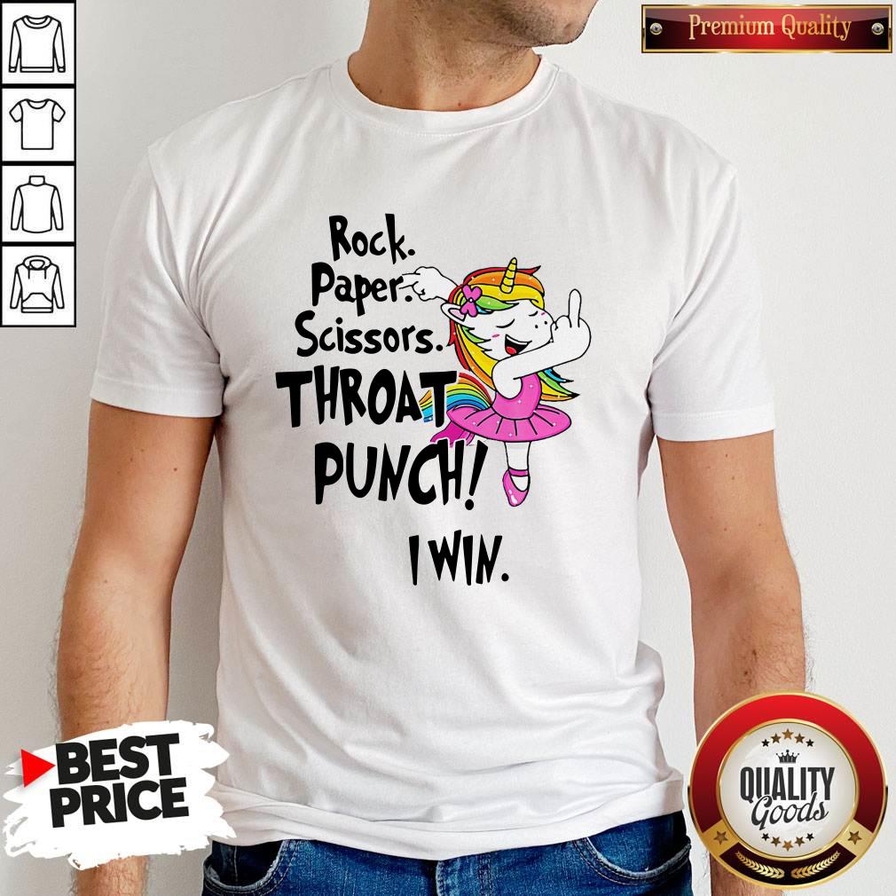 Rock Paper Scissors Throat Punch I Win Shirt