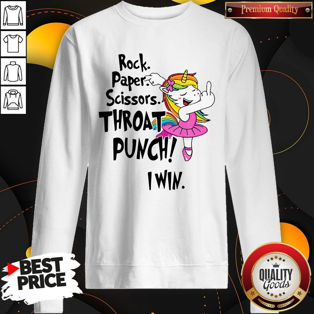 Rock Paper Scissors Throat Punch I Win Shirt
