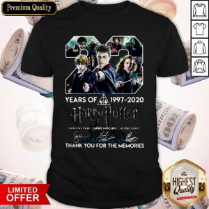 23 Year Of Harry Potter 1997-2020 Thank You For The Memories Signatures Shirt