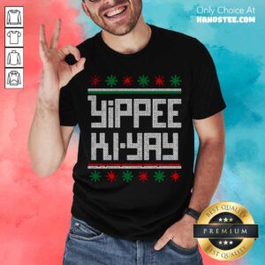 Original Yippee Ki Yay Funny Christmas Cross Stitch Pullover Shirt