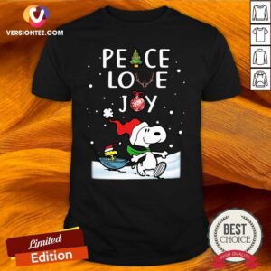 Good Peanuts Snoopy Peace Love Joy Christmas Shirt