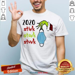 Top Grinch Hand Holding Mask 2020 Stink Stank Stunk Christmas Sweater Shirt