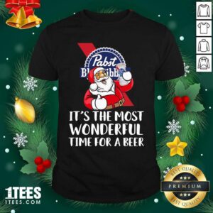 Best Pabst Blue Ribbon It’s The Most Wonderful Time For A Beer Shirt