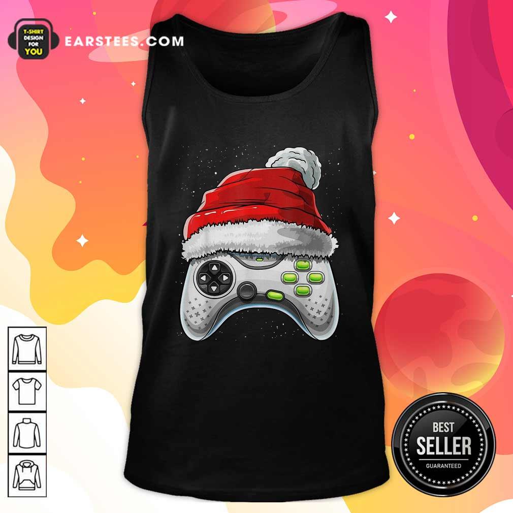 Awesome Video Game Controller Santa Hat Christmas Shirt
