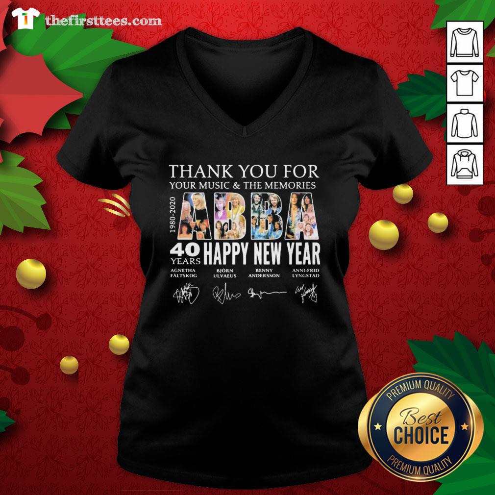 Awesome Abba Happy New Year 40 Years 1980 2020 Signatures Shirt