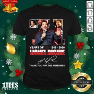 Cute Lionel Richie 71 Years Of 1949 2020 Thank You For The Memories Signature Shirt