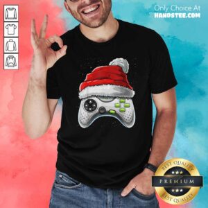Awesome Video Game Controller Santa Hat Christmas Shirt