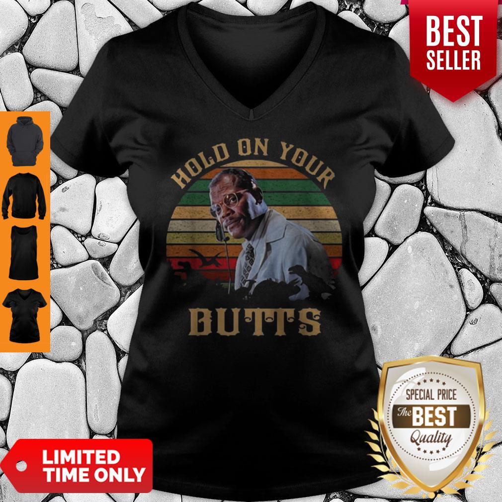 Samuel L. Jackson Hold On Your Butts Jurassic Park Vintage Shirt
