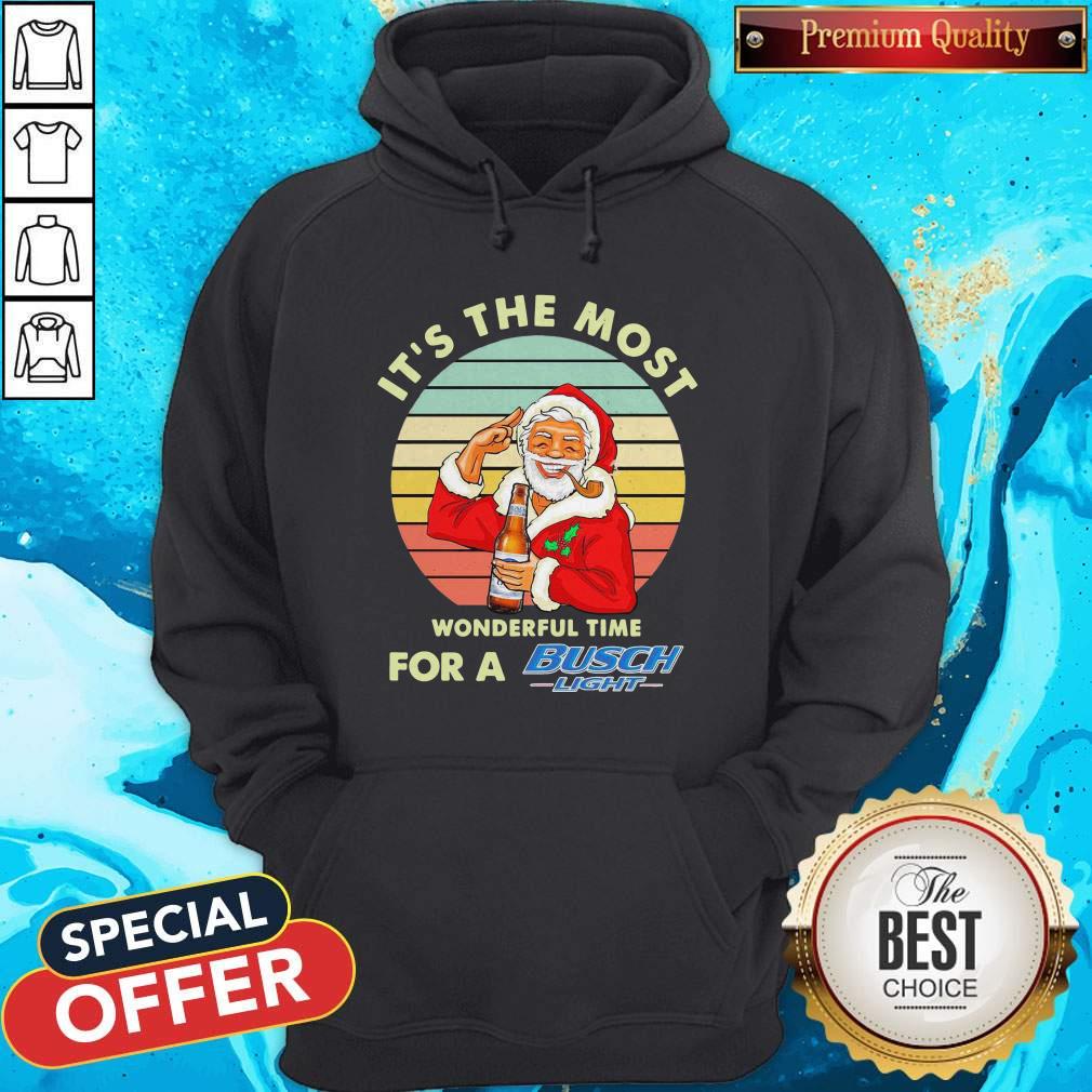 Santa Claus It’s The Most Wonderful Time For A Busch Light Vintage Shirt