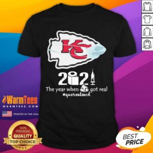 Funny Kansas City Chiefs Face Mask 2021 The Year When Shit Got Real #quarantined Shirt