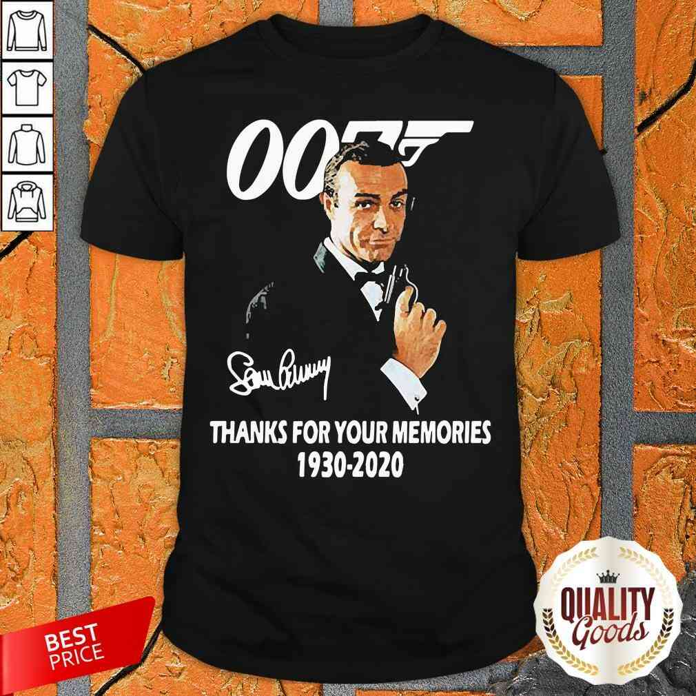 Sean Connery 007 Thanks For The Memories 1930 2020 Signature Shirt