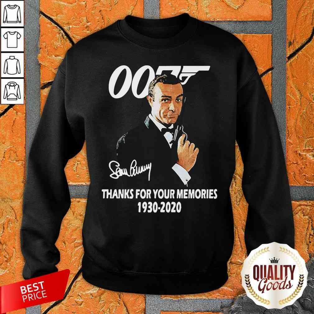 Sean Connery 007 Thanks For The Memories 1930 2020 Signature Shirt
