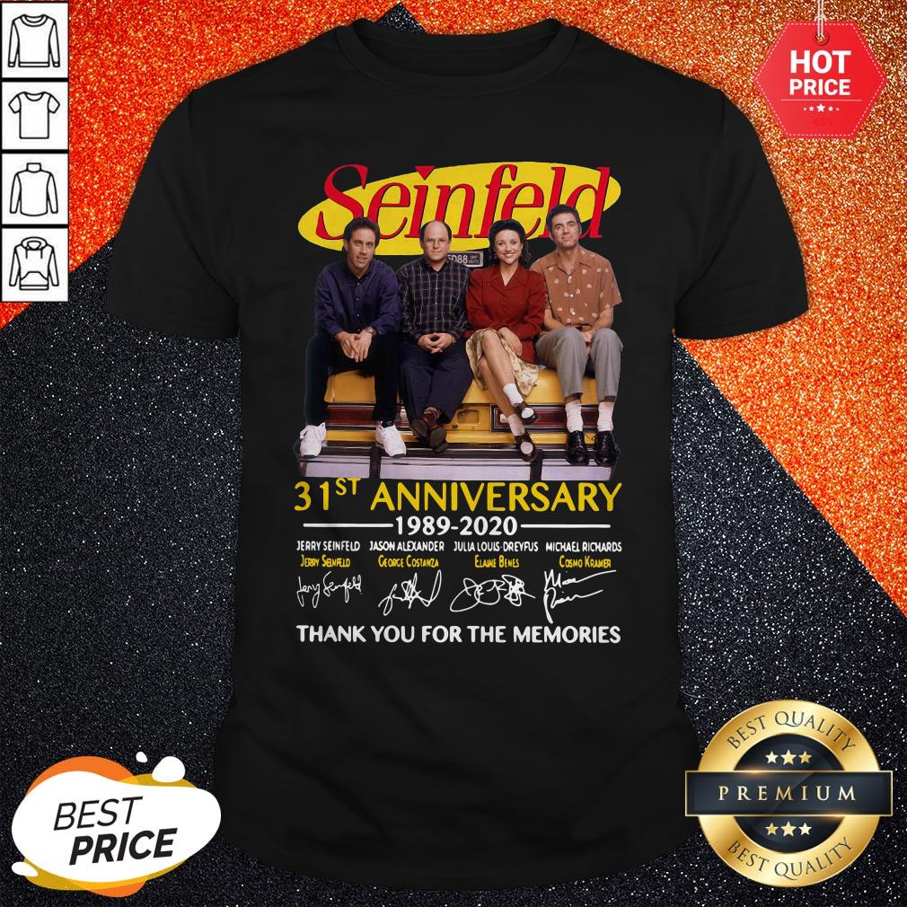 Seinfeld 31st Anniversary 1989 2020 Thank You For The Memories Signatures Shirt