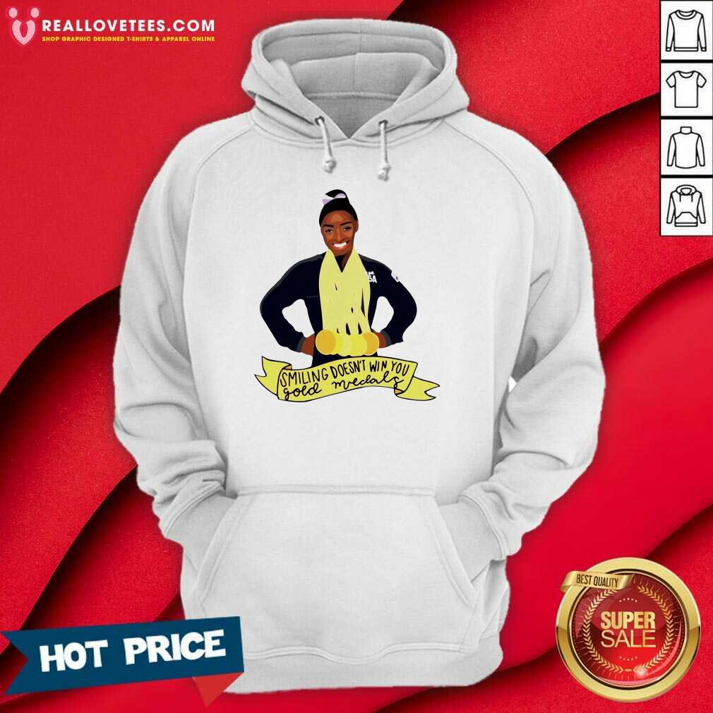 Simone Arianne Biles Smiling Doesn’t Win You Gold Medals Waterproof Shirt