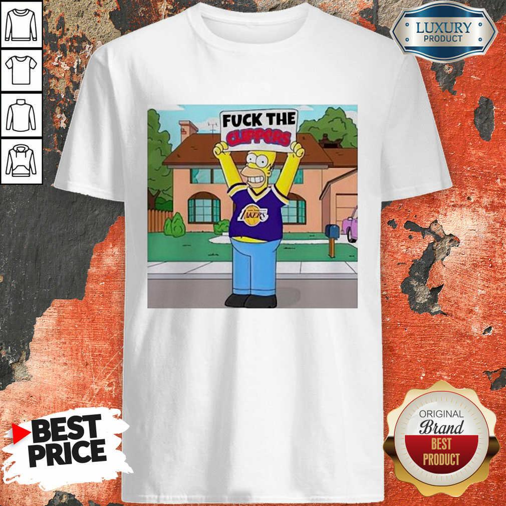 Simpson Los Angeles Lakers Fuck The Clippers Shirt