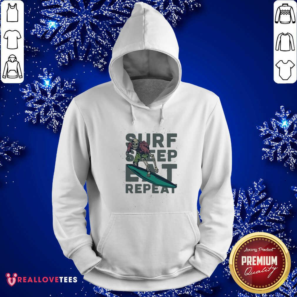 Skeleton Surf Sheep Eat Repeat Shirt