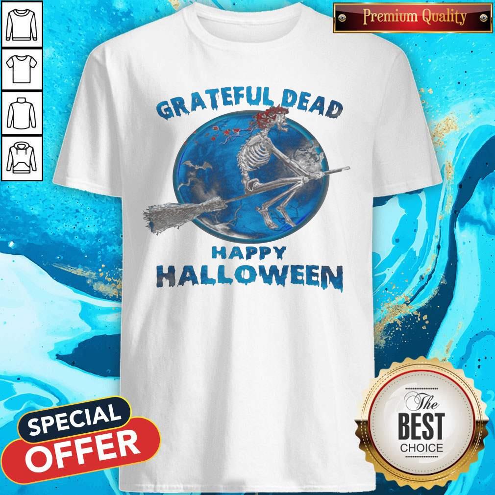 Skeleton Witch Grateful Dead Happy Halloween Shirt