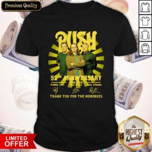 Official Rush 52nd Anniversary 1968 2020 Thank You For The Memories Signatures Shirt