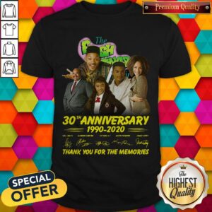 The Fresh Prince 30th Anniversary 1990 2020 Thank You For The Memories Signatures Shirt