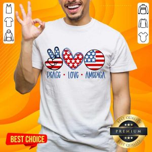 Confident Peace Love America Shirt