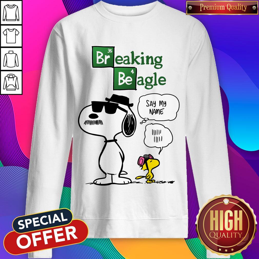 Snoopy And Woodstock Breaking Beagle Say My Name Shirt