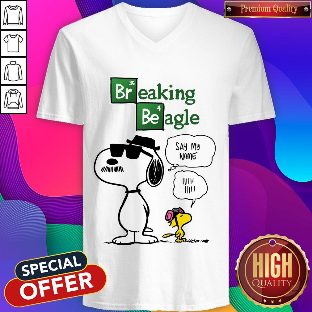Snoopy And Woodstock Breaking Beagle Say My Name Shirt