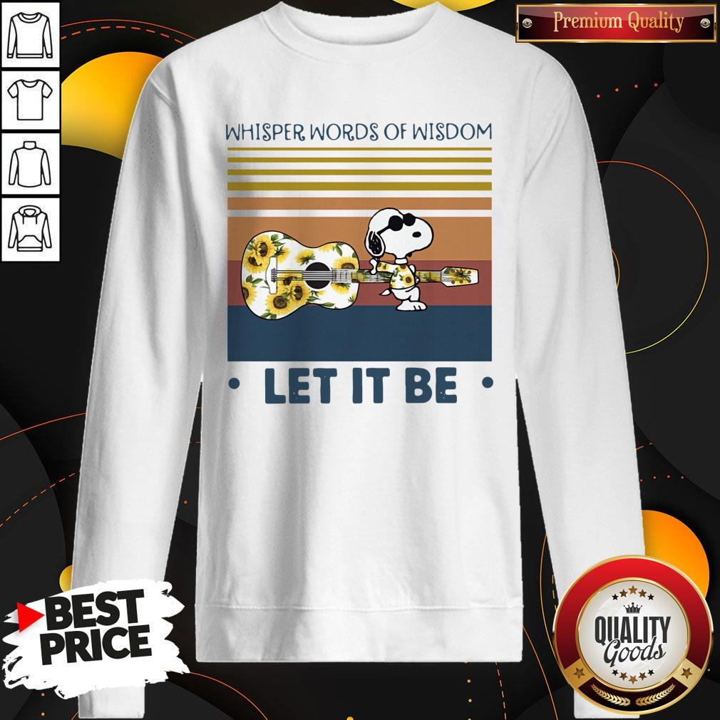 Snoopy Whisper Words Of Wisdom Let It Be Vintage Shirt