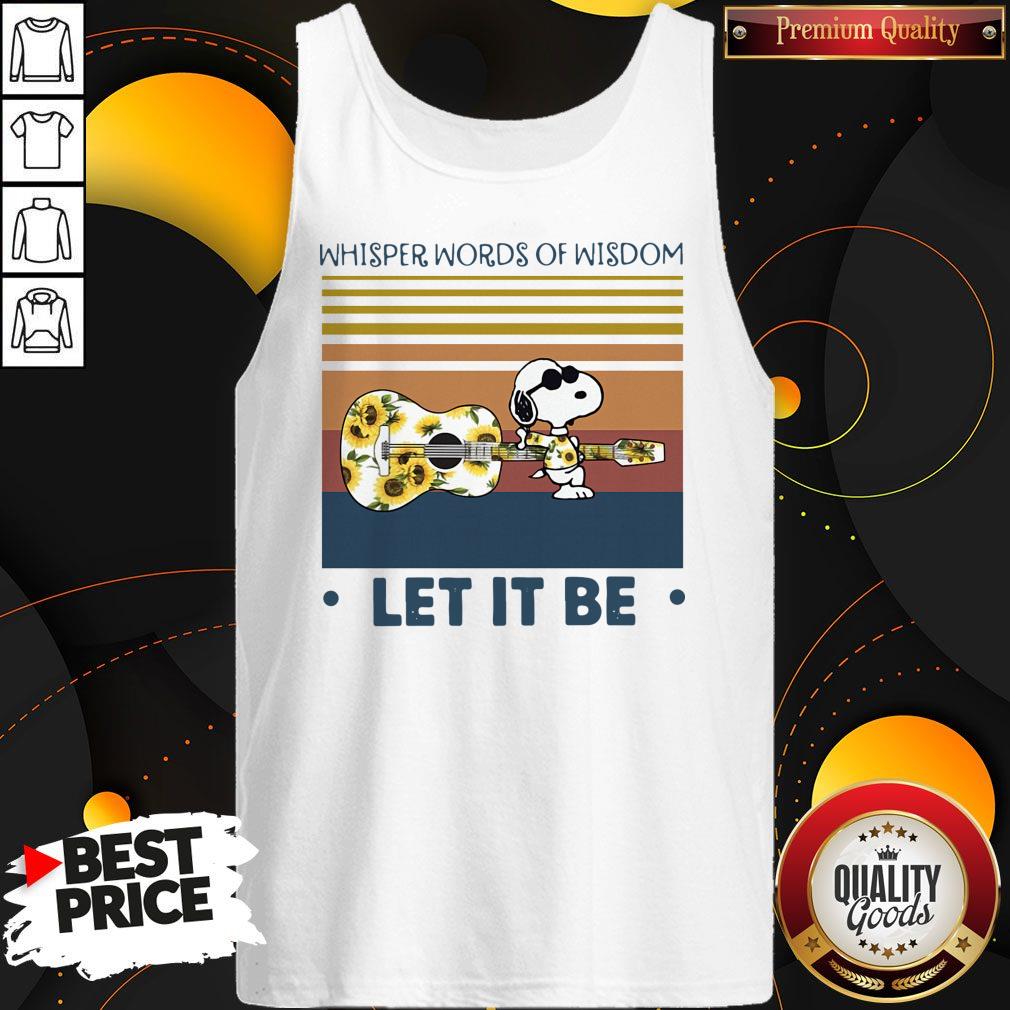 Snoopy Whisper Words Of Wisdom Let It Be Vintage Shirt