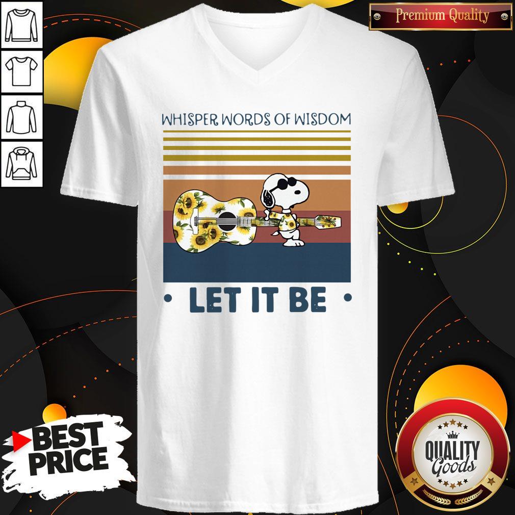 Snoopy Whisper Words Of Wisdom Let It Be Vintage Shirt