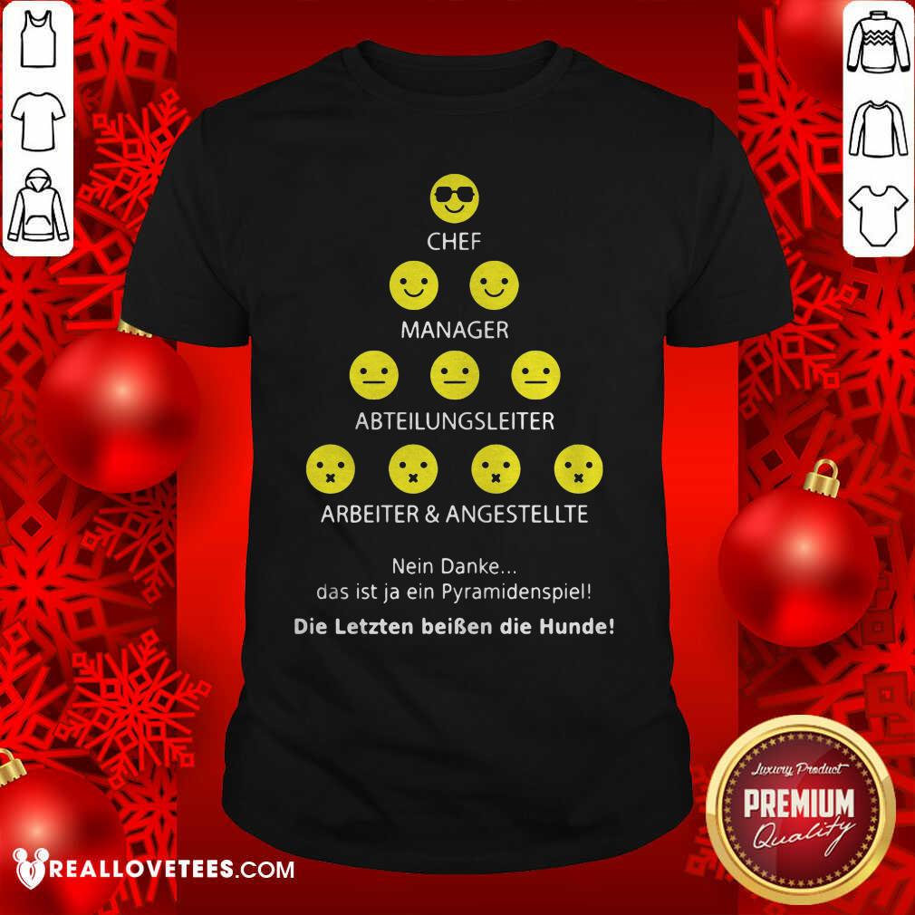 So Chef Manager Abteilungsleiter Arbeiter Und Angestellte Shirt