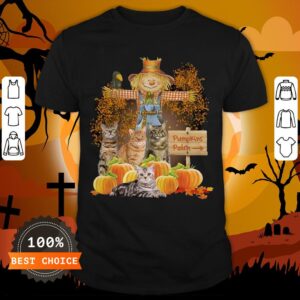 Halloween Cats Figurehead Pumpkins Patch Shirt