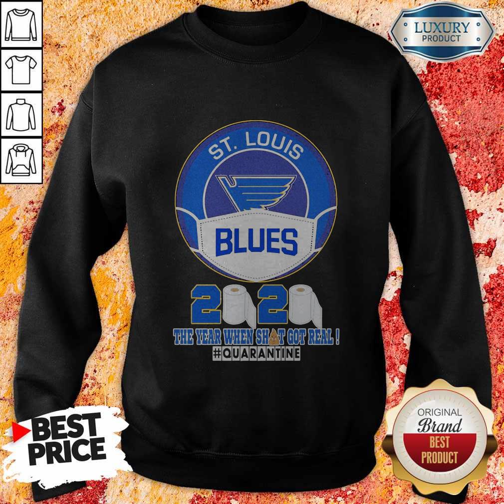ST Louis Blues Face Mask 2020 The Year When Shit Got Real Quarantine Shirt