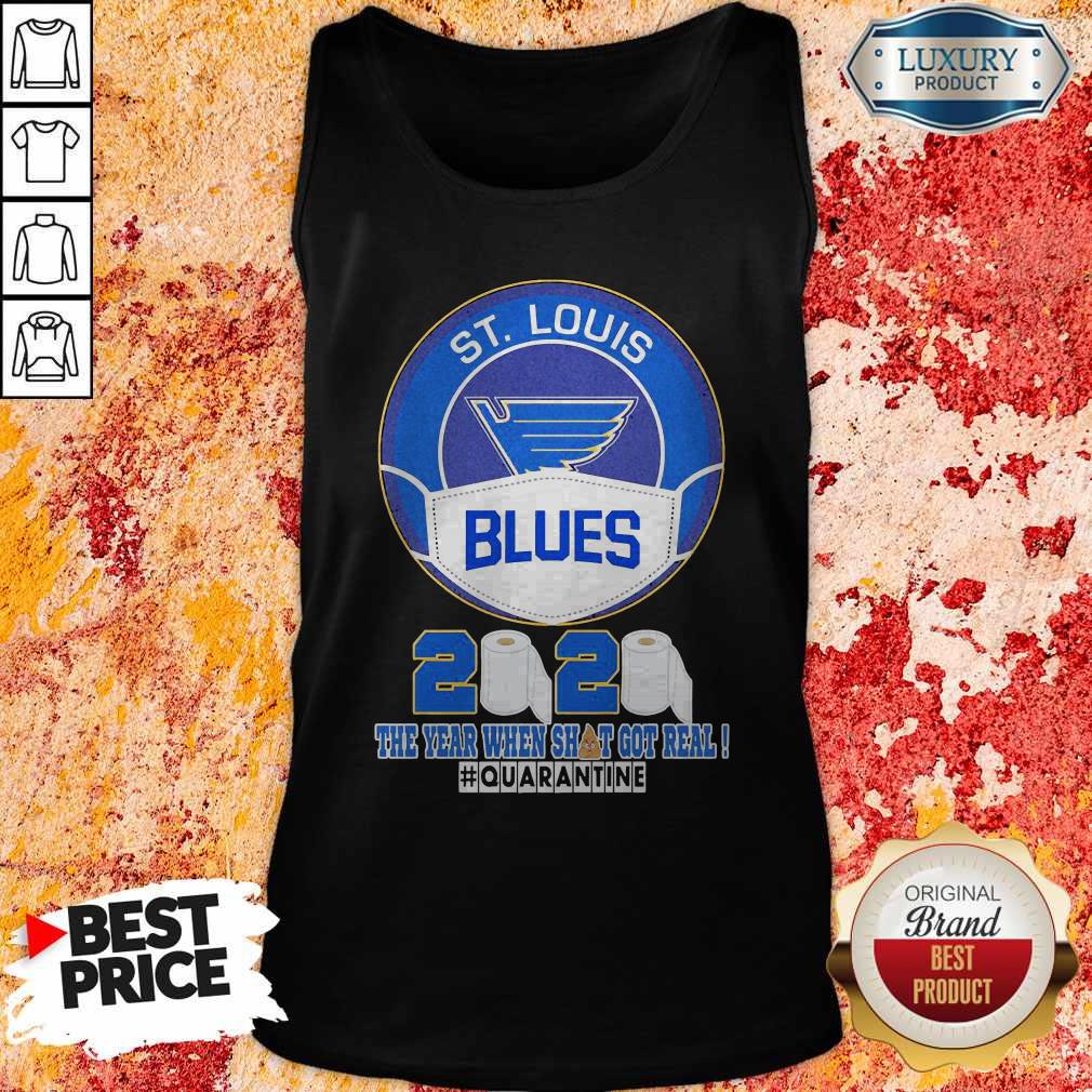 ST Louis Blues Face Mask 2020 The Year When Shit Got Real Quarantine Shirt