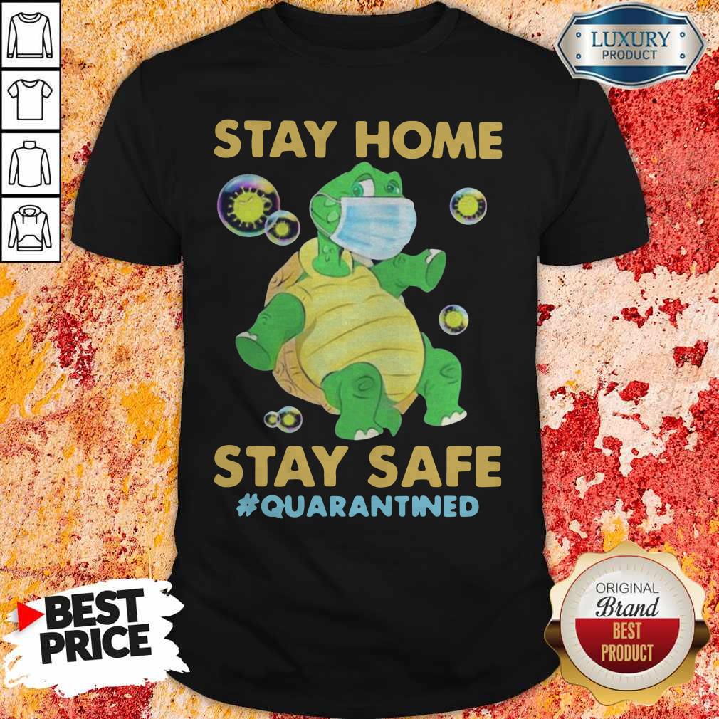 Stay Home Stay Safe Quarantined Turtle Face Mask Shirt