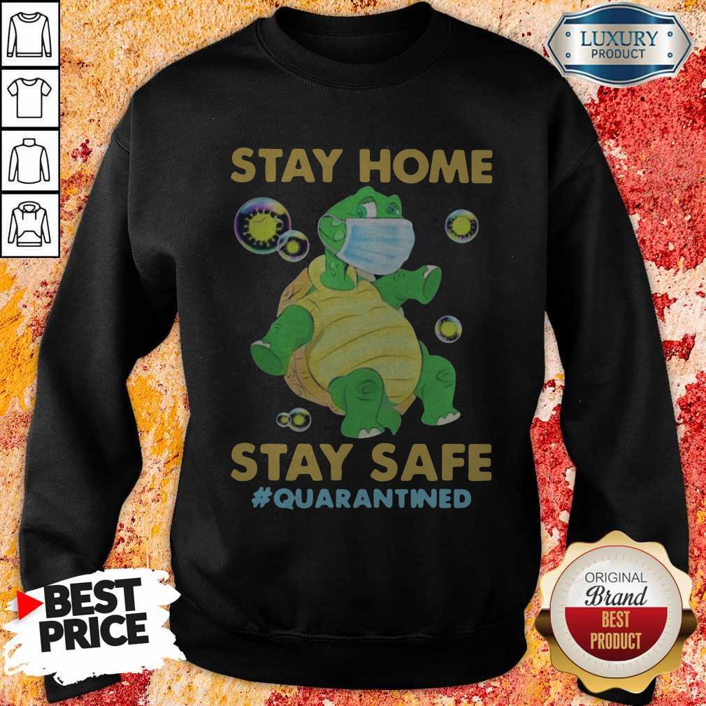 Stay Home Stay Safe Quarantined Turtle Face Mask Shirt