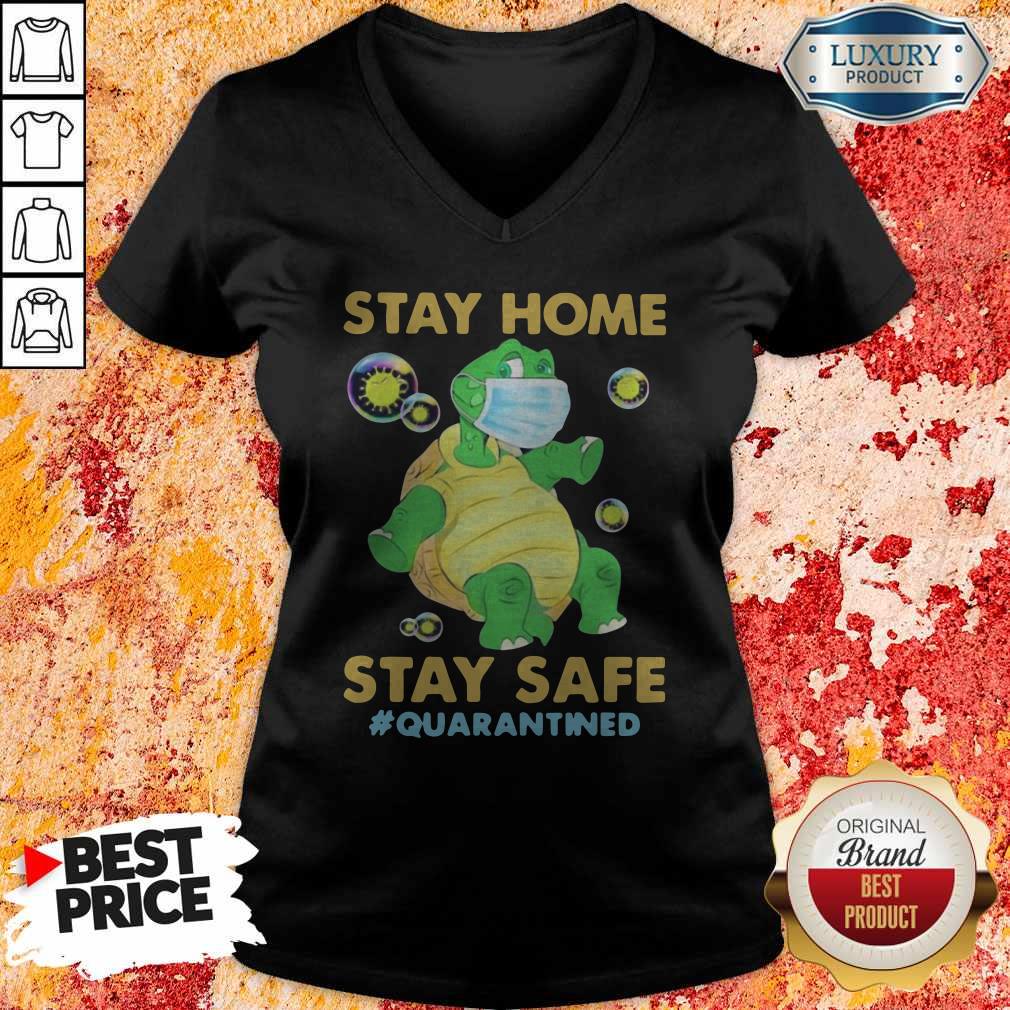 Stay Home Stay Safe Quarantined Turtle Face Mask Shirt