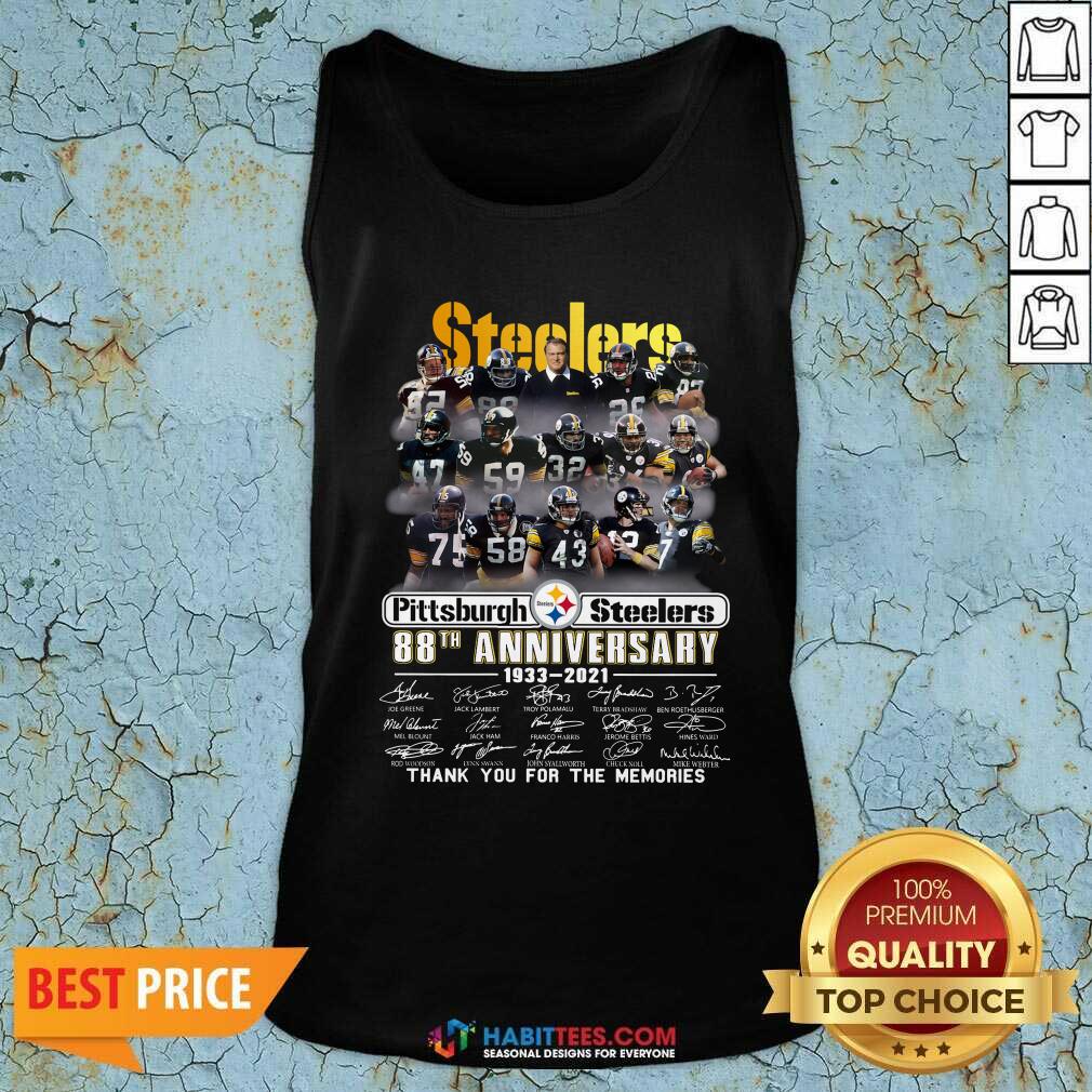 Steelers Pottsburgh 88th Anniversary 1933-2021 Thank You For The Memories Shirt