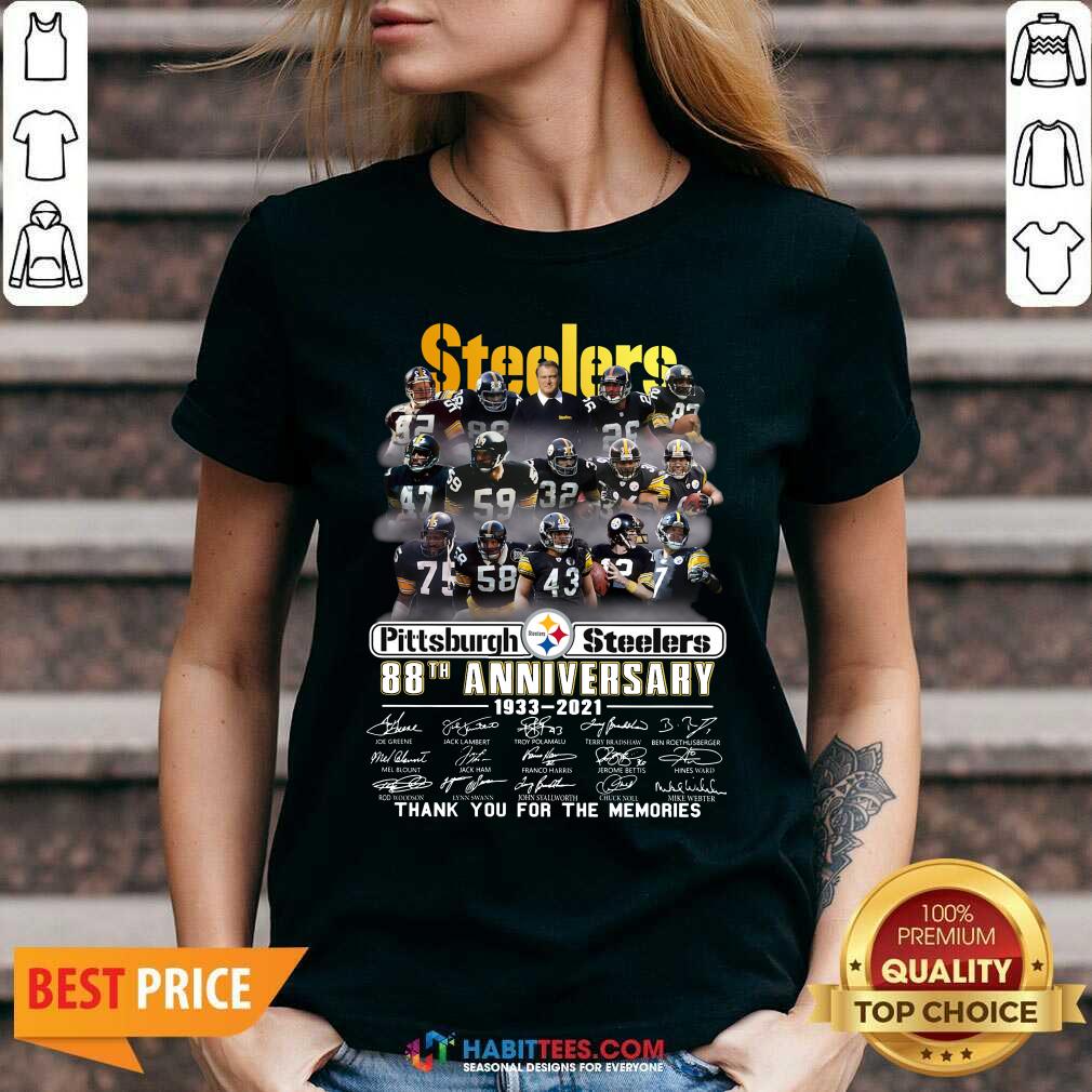 Steelers Pottsburgh 88th Anniversary 1933-2021 Thank You For The Memories Shirt