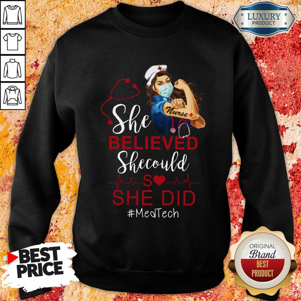 Strong Girl She Believed Ed Tech Shirt