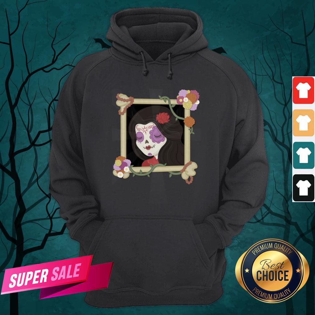 Sugar Skull Girl Beautiful Day Of The Dead Dia De Muertos Shirt
