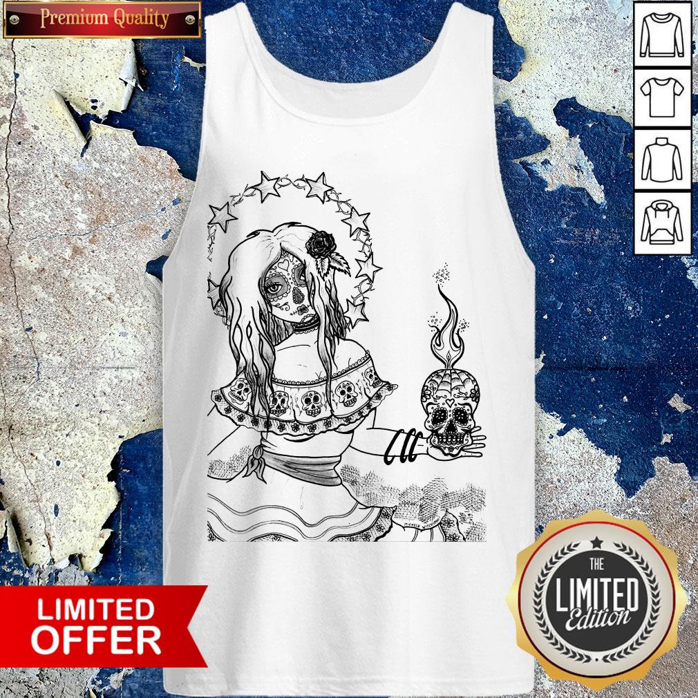 Sugar Skull Girl Celebration Of Day Of The Dead Shirt